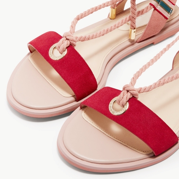 Stylish Ted Baker London Suede Rope Tie Sandals - Picture 3 of 5